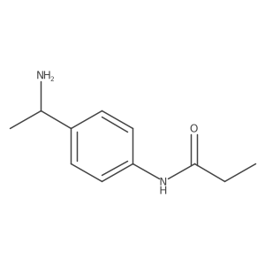 N-[4-(1-aminoethyl)phenyl]propanamide结构式