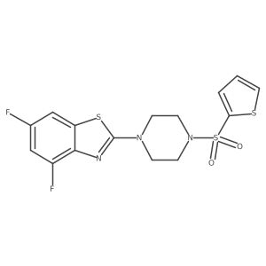 4,6-Difluoro-2-(4-(thiophen-2-ylsulfonyl)piperazin-1-yl)benzo[d]thiazole Structure