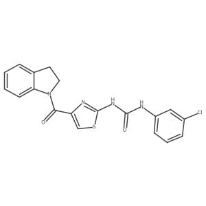 1-(3-Chlorophenyl)-3-(4-(indoline-1-carbonyl)thiazol-2-yl)urea Structure