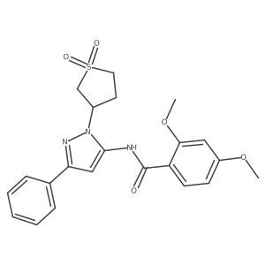 (2,4-dimethoxyphenyl)-N-[1-(1,1-dioxothiolan-3-yl)-3-phenylpyrazol-5-yl]carbox amide Structure