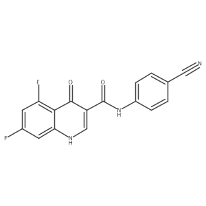 N#Cc1ccc(NC(=O)c2c[nH]c3cc(F)cc(F)c3c2=O)cc1结构式