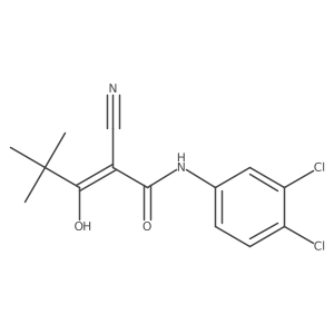 (2E)-2-{[(3,4-dichlorophenyl)amino](hydroxy)methylidene}-4,4-dimethyl-3-oxopentanenitrile结构式