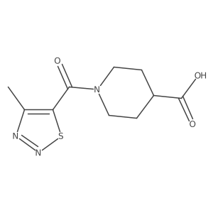 1-(4-methylthiadiazole-5-carbonyl)piperidine-4-carboxylic acid Structure