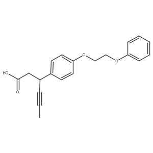3-{4-[2-Phenoxy-ethoxy]phenyl}hex-4-ynoic acid Structure