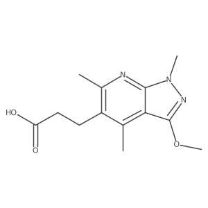 3-{3-methoxy-1,4,6-trimethyl-1H-pyrazolo[3,4-b]pyridin-5-yl}propanoic acid结构式