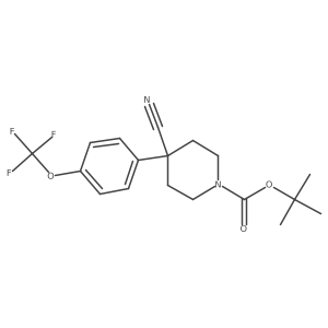 4-(4-Trifluoromethoxyphenyl)-4-cyanopiperidin-1-carboxylic acid tert-butyl ester结构式