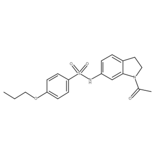 N-(1-acetylindolin-6-yl)-4-propoxybenzenesulfonamide结构式