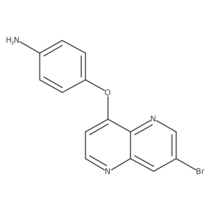 4-(7-Bromo-1,5-naphthyridin-4-yloxy)benzenamine Structure