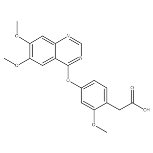 2-[4-(6,7-Dimethoxyquinazolin-4-yloxy)-2-methoxyphenyl]acetic acid结构式