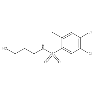 4,5-dichloro-N-(3-hydroxypropyl)-2-methylbenzenesulfonamide结构式