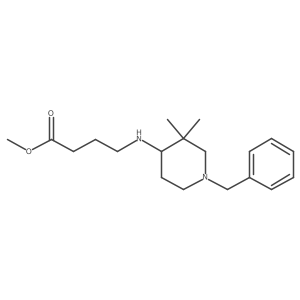 Methyl 4-[(1-benzyl-3,3-dimethylpiperidin-4-yl)amino]butanoate结构式