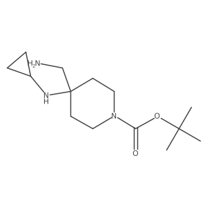 Tert-butyl 4-(aminomethyl)-4-(cyclopropylamino)piperidine-1-carboxylate Structure
