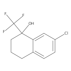 7-Chloro-1-hydroxy-1-(trifluoromethyl)-1,2,3,4-tetrahydronaphthalene结构式