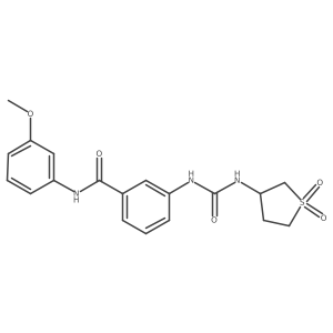 3-{[(1,1-dioxidotetrahydrothiophen-3-yl)carbamoyl]amino}-N-(3-methoxyphenyl)benzamide结构式