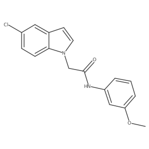COc1cccc(NC(=O)Cn2ccc3cc(Cl)ccc32)c1结构式