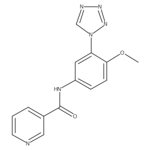 N-[4-methoxy-3-(1H-tetrazol-1-yl)phenyl]pyridine-3-carboxamide结构式