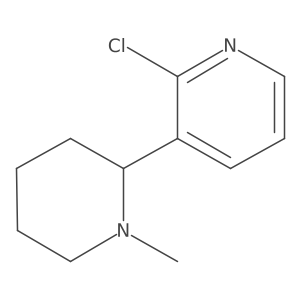 2-Chloro-3-(1-methylpiperidin-2-yl)pyridine结构式