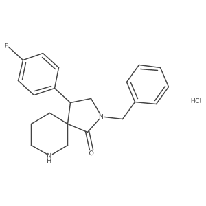 2-Benzyl-4-(4-fluorophenyl)-2,7-diazaspiro[4.5]decan-1-one hydrochloride Structure