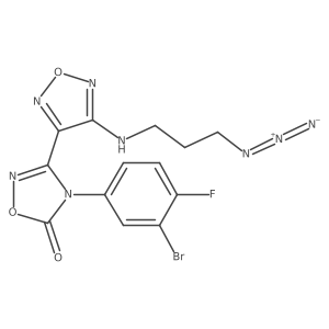 3-[4-[(3-Azidopropyl)amino]-1,2,5-oxadiazol-3-yl]-4-(3-bromo-4-fluorophenyl)-1,2,4-oxadiazol-5(4H)-one Structure