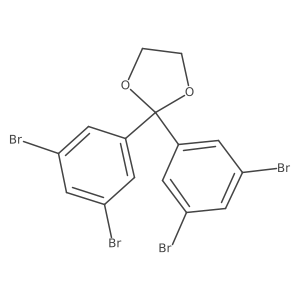 2,2-Bis(3,5-dibromophenyl)-1,3-dioxolane结构式