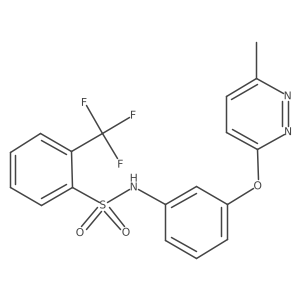 N-(3-((6-methylpyridazin-3-yl)oxy)phenyl)-2-(trifluoromethyl)benzenesulfonamide Structure