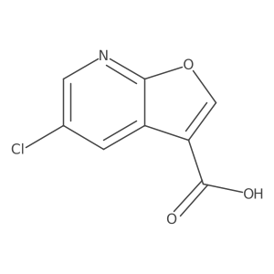 5-Chlorofuro[2,3-b]pyridine-3-carboxylic acid结构式