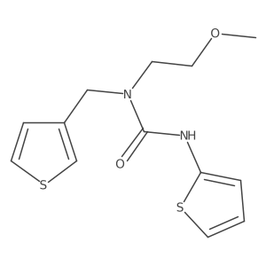 1-(2-Methoxyethyl)-3-(thiophen-2-yl)-1-(thiophen-3-ylmethyl)urea结构式