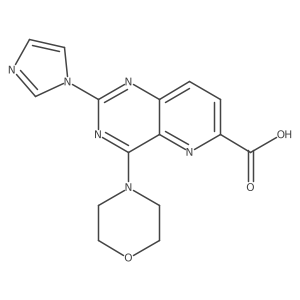 2-Imidazol-1-yl-4-morpholin-4-ylpyrido[3,2-d]pyrimidine-6-carboxylic acid结构式