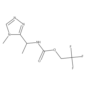 2,2,2-trifluoroethyl N-[1-(4-methyl-4H-1,2,4-triazol-3-yl)ethyl]carbamate结构式
