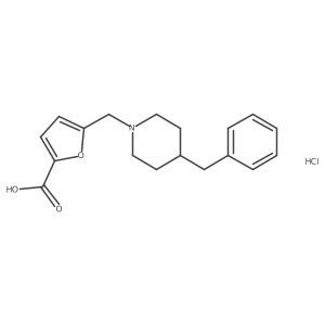 5-[(4-Benzylpiperidin-1-yl)methyl]furan-2-carboxylic acid hydrochloride结构式