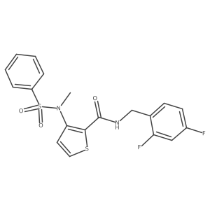 N-(2,4-difluorobenzyl)-3-[methyl(phenylsulfonyl)amino]thiophene-2-carboxamide结构式