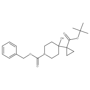 4-(1-Tert-butoxycarbonyl-cyclopropyl)-4-hydroxy-piperidine-1-carboxylic acid benzyl ester结构式