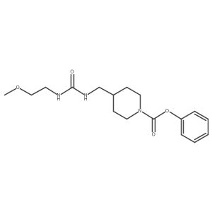 Phenyl 4-((3-(2-methoxyethyl)ureido)methyl)piperidine-1-carboxylate Structure