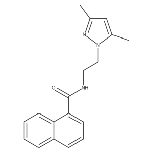 N-(2-(3,5-dimethyl-1H-pyrazol-1-yl)ethyl)-1-naphthamide结构式