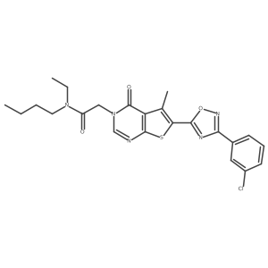 N-butyl-2-(6-(3-(3-chlorophenyl)-1,2,4-oxadiazol-5-yl)-5-methyl-4-oxothieno[2,3-d]pyrimidin-3(4H)-yl)-N-ethylacetamide Structure