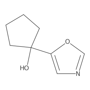 1-(1,3-Oxazol-5-yl)cyclopentan-1-ol结构式