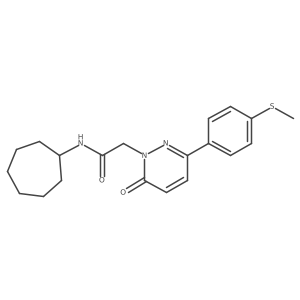 N-cycloheptyl-2-{3-[4-(methylsulfanyl)phenyl]-6-oxopyridazin-1(6H)-yl}acetamide Structure