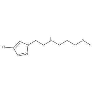N-[2-(4-chloropyrazol-1-yl)ethyl]-3-methoxy-propan-1-amine Structure
