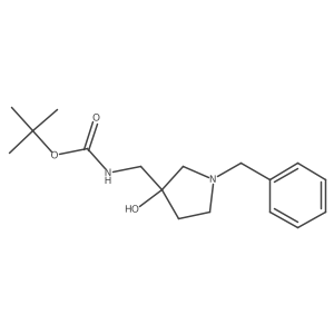 1-Benzyl-3-(t-butyloxycarbonylamino)methyl-3-hydroxypyrrolidine Structure