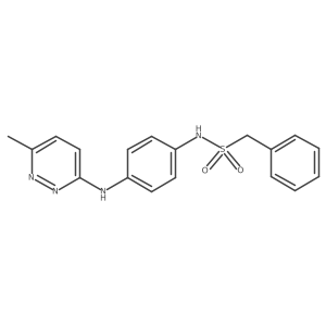 N-(4-((6-methylpyridazin-3-yl)amino)phenyl)-1-phenylmethanesulfonamide结构式