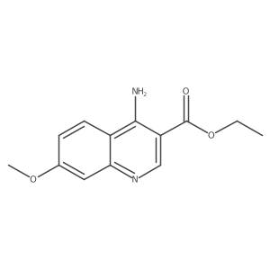 Ethyl 4-amino-7-methoxyquinoline-3-carboxylate结构式