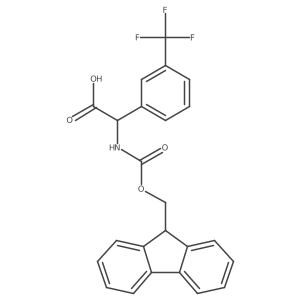 (S)-2-((((9H-Fluoren-9-yl)methoxy)carbonyl)amino)-2-(3-(trifluoromethyl)phenyl)acetic acid Structure
