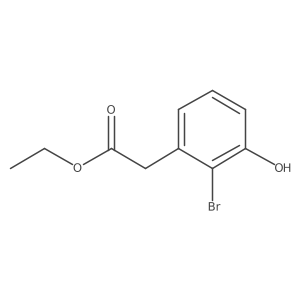 Benzeneacetic acid, 2-bromo-3-hydroxy-, ethyl ester Structure