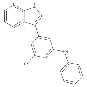 6-Chloro-N-phenyl-4-(1H-pyrrolo[2,3-b]pyridin-3-yl)-2-pyridinamine结构式