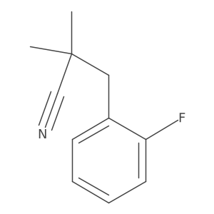3-(2-Fluorophenyl)-2,2-dimethylpropanenitrile结构式