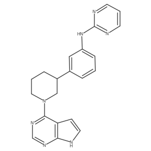 N-(3-(1-(7H-pyrrolo[2,3-d]pyrimidin-4-yl)piperidin-3-yl)phenyl)pyrimidin-2-amine Structure