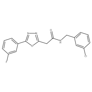 N-(3-chlorobenzyl)-2-(5-(3-fluorophenyl)-1,3,4-oxadiazol-2-yl)acetamide结构式