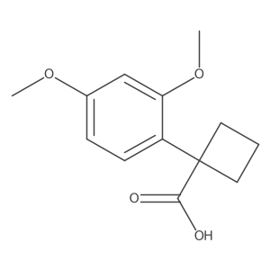 1-(2,4-Dimethoxyphenyl)cyclobutane-1-carboxylic acid Structure