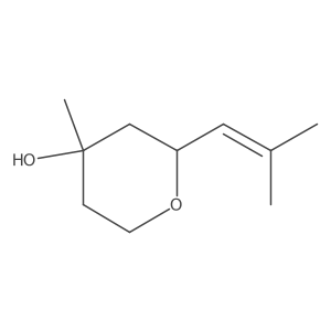 Tetrahydro-4-methyl-2-(2-methyl-1-propen-1-yl)-2H-pyran-4-ol Structure