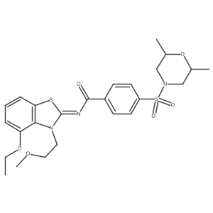 (Z)-4-((2,6-dimethylmorpholino)sulfonyl)-N-(4-ethoxy-3-(2-methoxyethyl)benzo[d]thiazol-2(3H)-ylidene)benzamide Structure